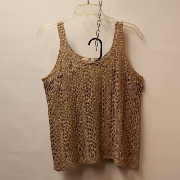 Pink Republic Crochet Lace Cami Beige Size Large Tank - Picture 4 of 12